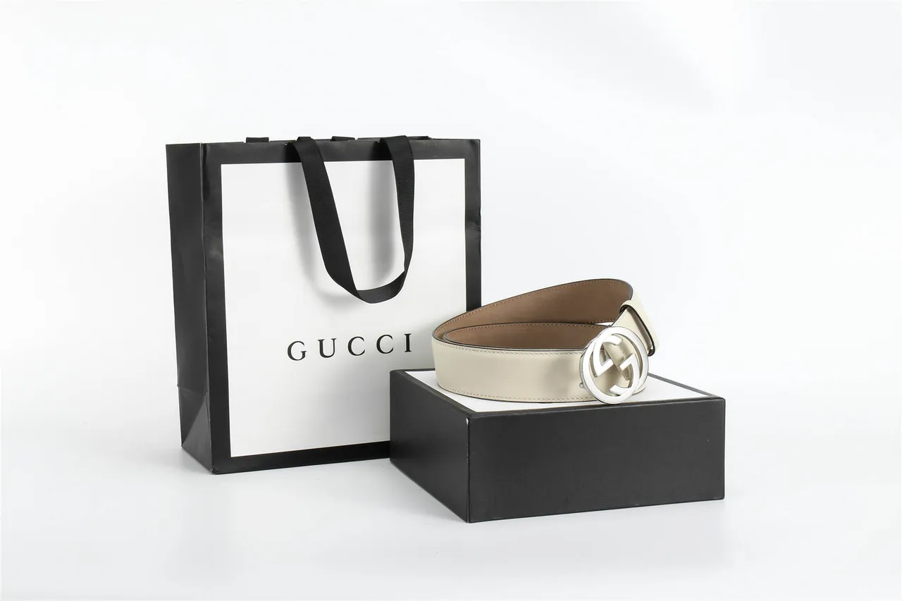 Gucci GG Marmont Off-White Leather Belt 5