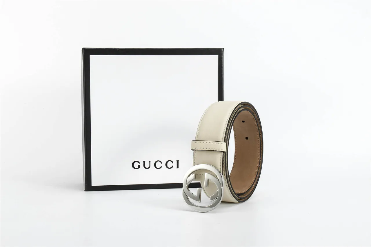 Gucci GG Marmont Off-White Leather Belt 6