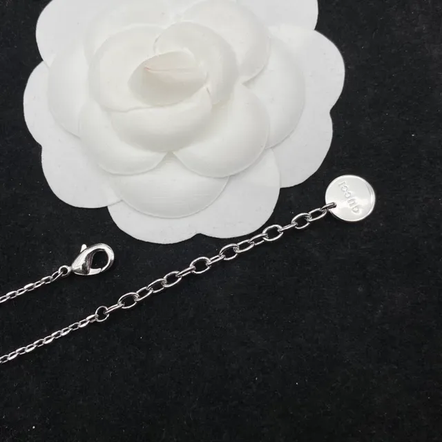 Gucci GG Marmont Pavé Crystal Interlocking G Necklace 2
