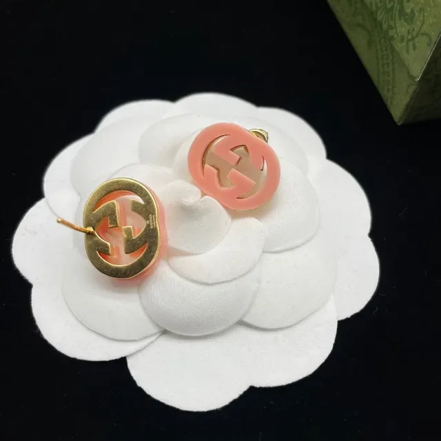 Colar Gucci GG Marmont Corrente Curb Ouro Rosa Esmaltado Pendente G Interlocking 3