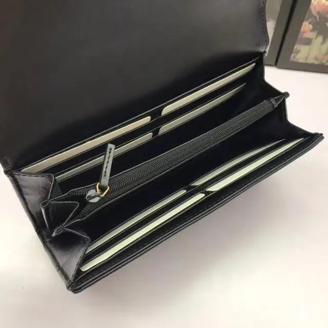 Gucci GG Marmont Quilted Chevron Black Long Wallet 8