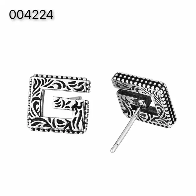 Gucci GG Marmont Square Filigree Interlocking G Stud Earrings 3