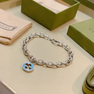 سوار Gucci GG Marmont سلاسل الحبل الملتوية مينا تعليقة GG
