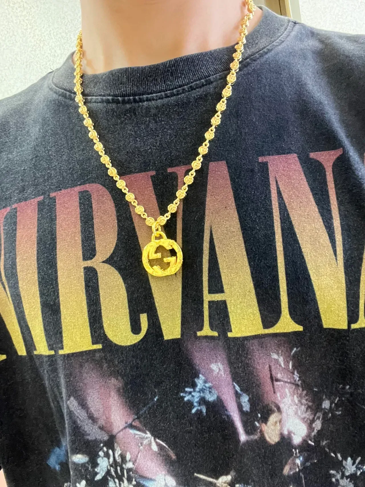 Gucci Gold Beaded Chain Necklace 2