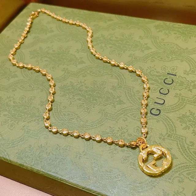 Gucci Gold Beaded Chain Necklace 6