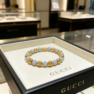 Gucci Oro Beige Pulsera de Cuentas de Metal
