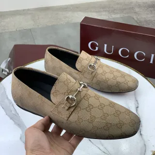 Gucci Horsebit 1955 Beige GG Monogram 乐福鞋