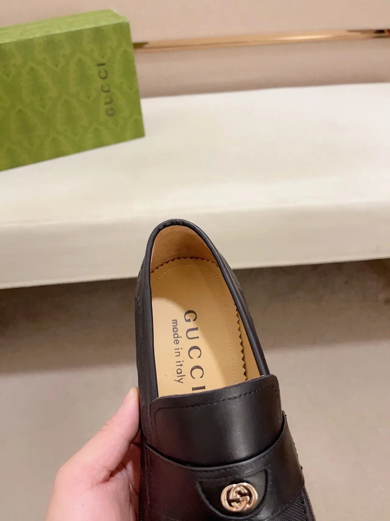 Gucci Horsebit 1955 Black GG Monogram Loafer 4