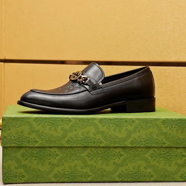 Gucci Horsebit 1955 Black Gold Embossed GG Monogram Buckle Loafer 5