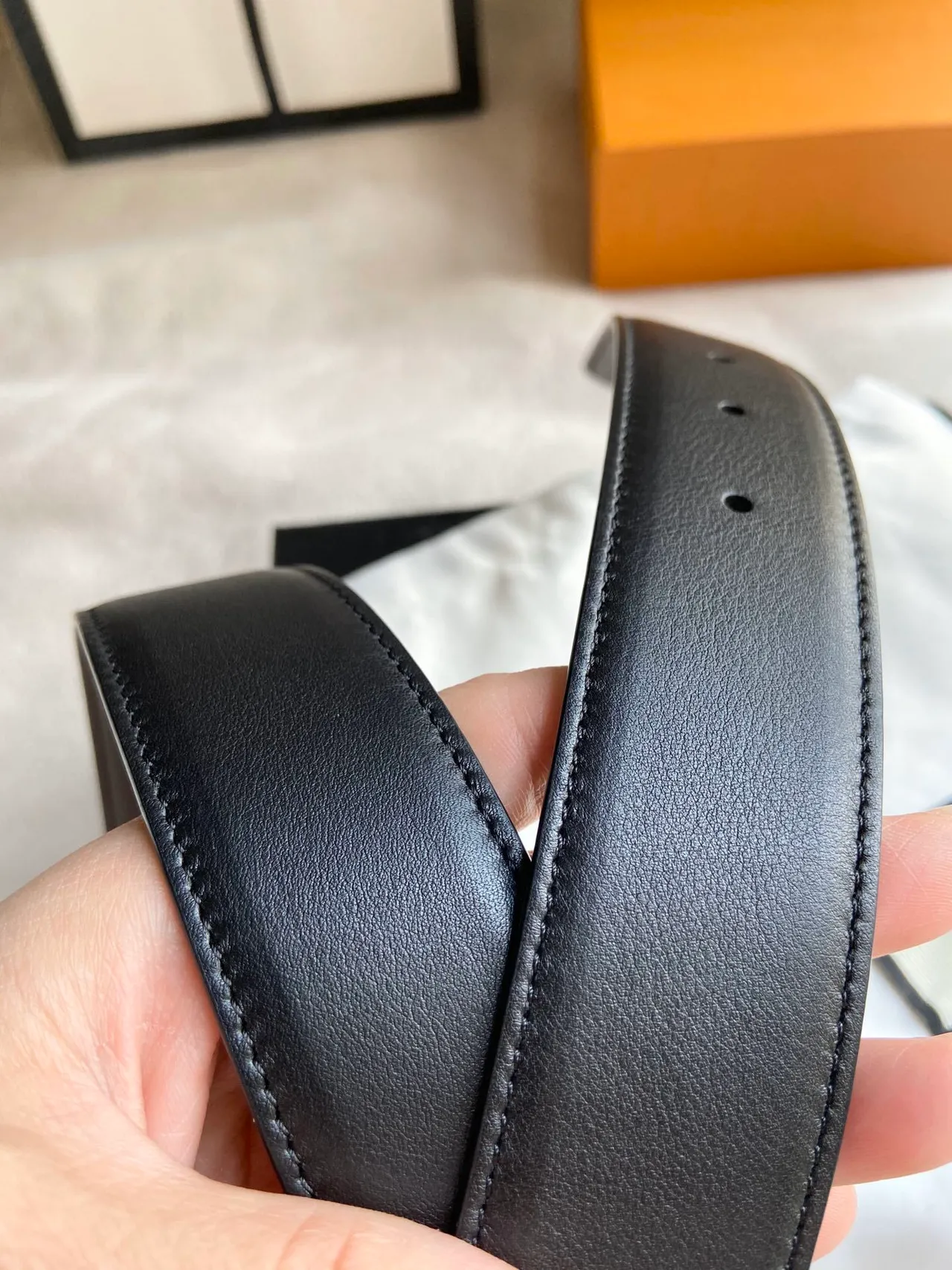 Gucci Horsebit 1955 Black Gold Interlocking G Buckle Smooth Leather Belt 5