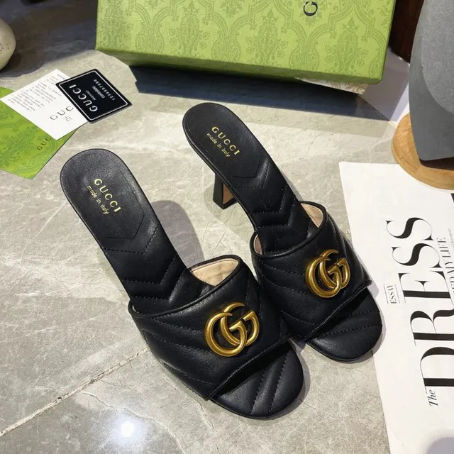 Gucci Horsebit 1955 Black Gold Quilted Leather Interlocking G Buckle Block Heel 2