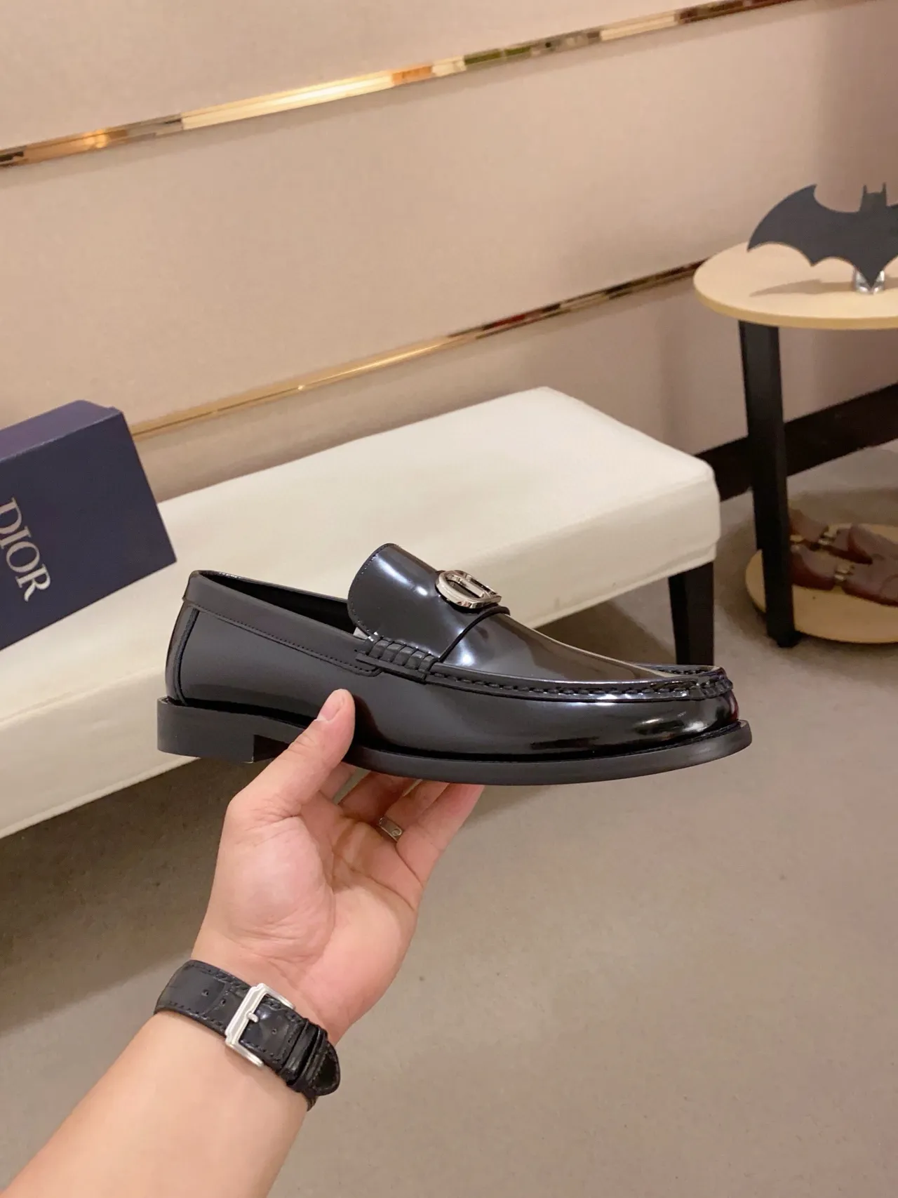 Gucci Horsebit 1955 Loafer en cuir patenté noir 4