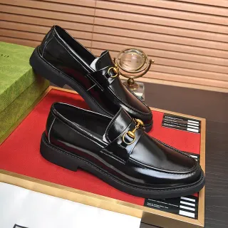 Gucci Horsebit 1955 黑色漆皮乐福鞋
