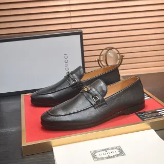 Gucci Horsebit 1955 কালো পেবলড লেদার লোফার