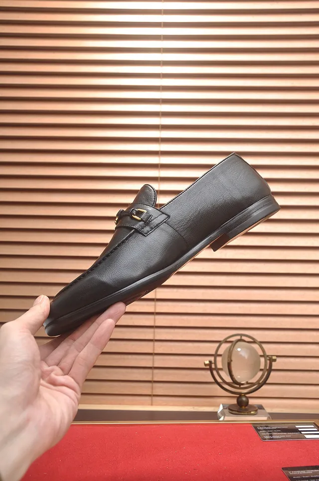 Gucci Horsebit 1955 Black Pebbled Leather Loafers 5