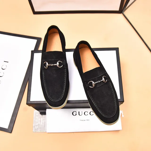 Gucci Horsebit 1955 Mocassins de camurça pretos 2