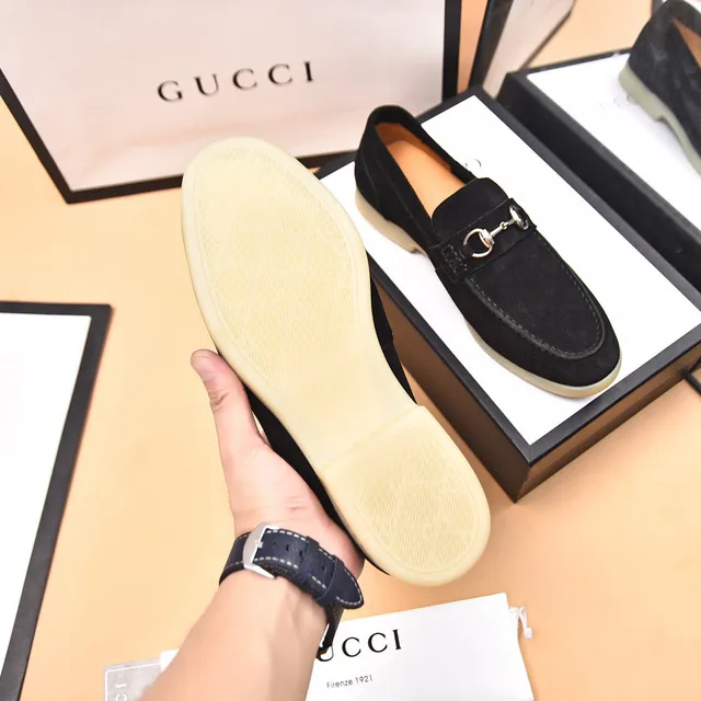 Gucci Horsebit 1955 Mocassins de camurça pretos 7