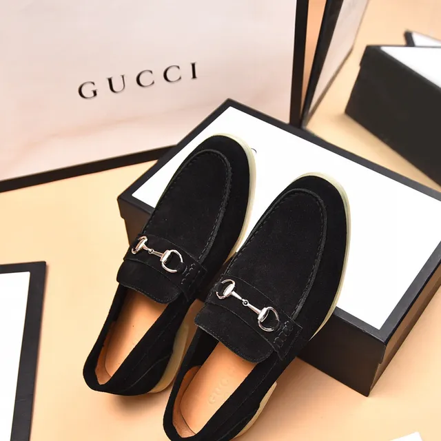 Gucci Horsebit 1955 Mocassins de camurça pretos 8