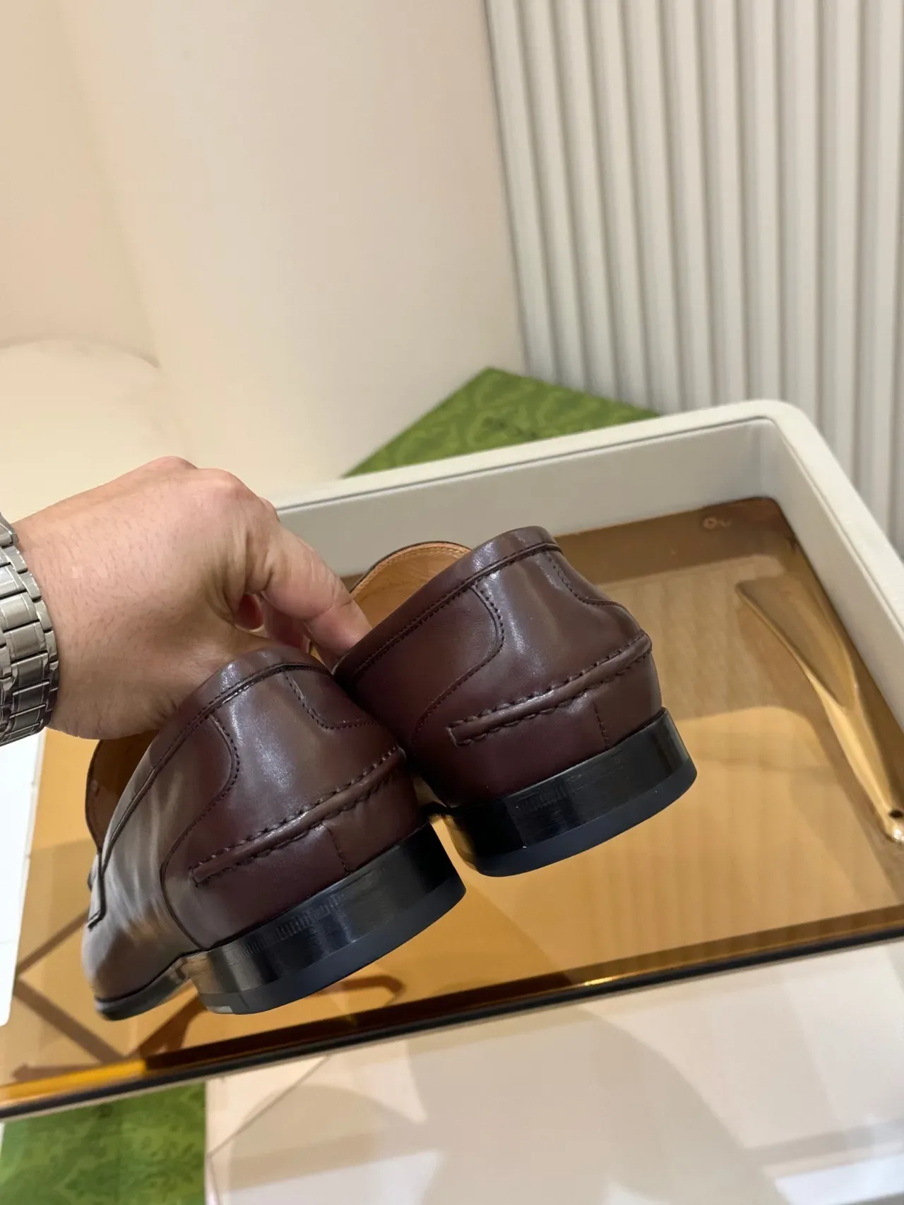 Gucci Horsebit 1955 Castanho Couro Mocassim Horsebit 3