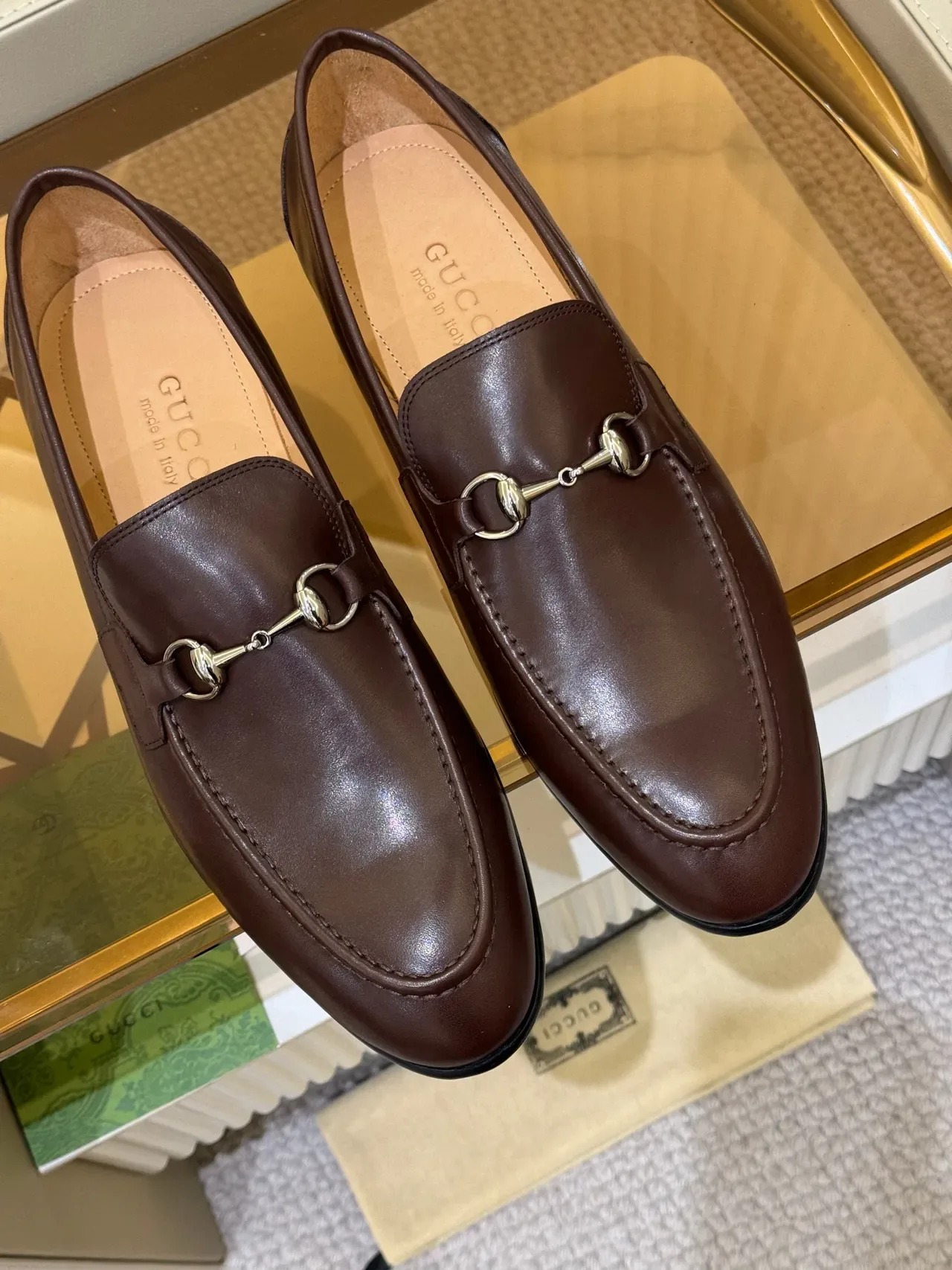 Gucci Horsebit 1955 Castanho Couro Mocassim Horsebit 4