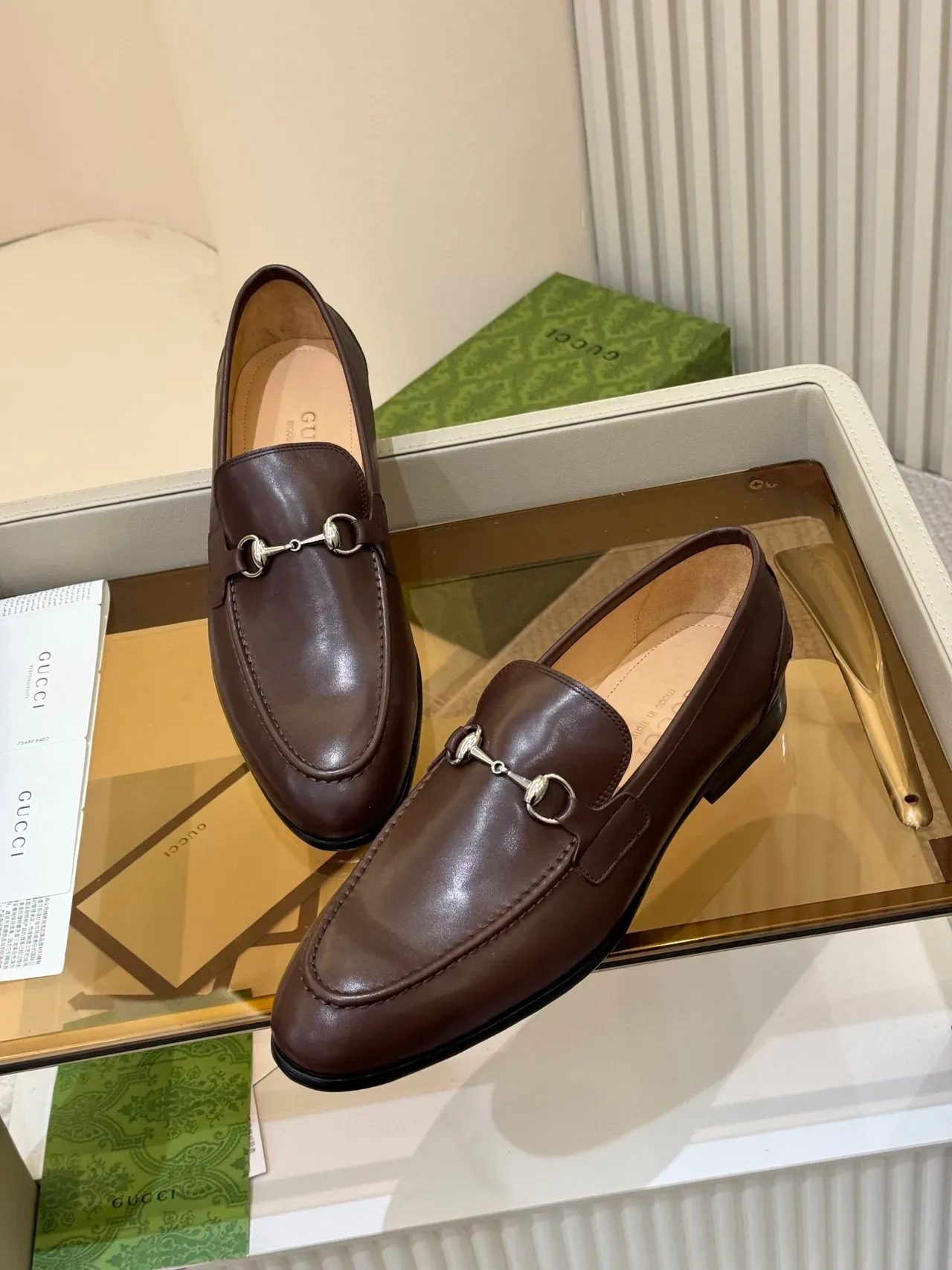 Gucci Horsebit 1955 Castanho Couro Mocassim Horsebit 5