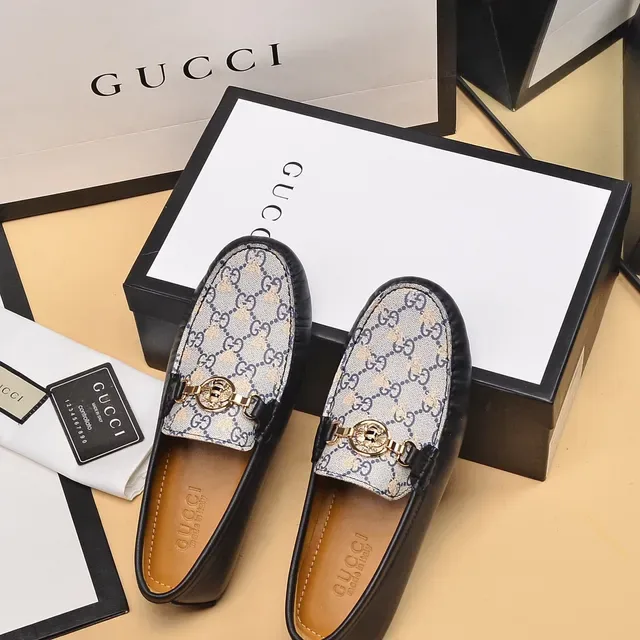 Gucci Horsebit 1955 GG Monogram Canvas and Black Leather Loafers 3