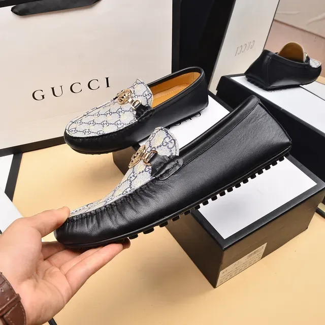 Gucci Horsebit 1955 GG Monogram Canvas and Black Leather Loafers 7