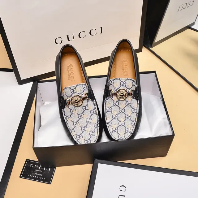 Gucci Horsebit 1955 GG Monogram Canvas and Black Leather Loafers 8