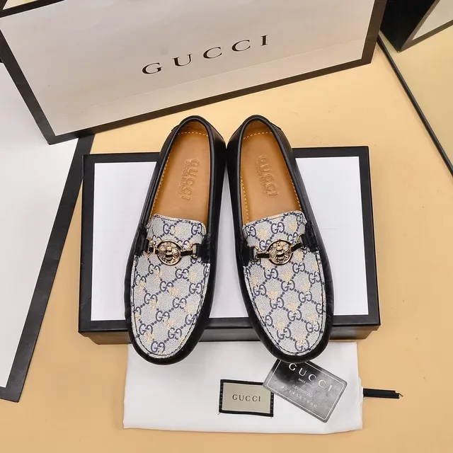 Gucci Horsebit 1955 GG Monogram Canvas and Black Leather Loafers 9