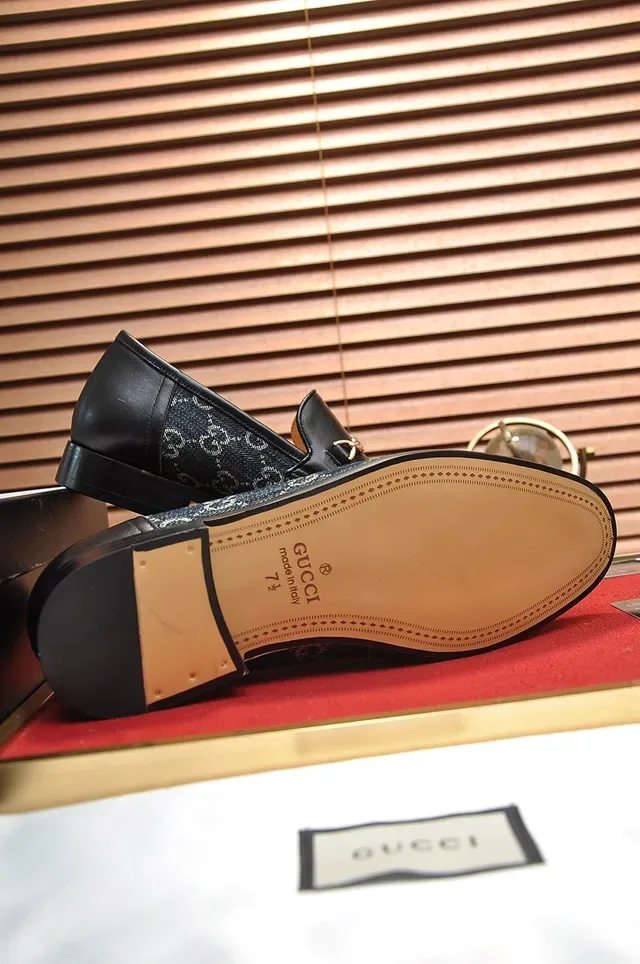 Gucci Horsebit 1955 GG Monogram Canvas and Leather Loafers 3
