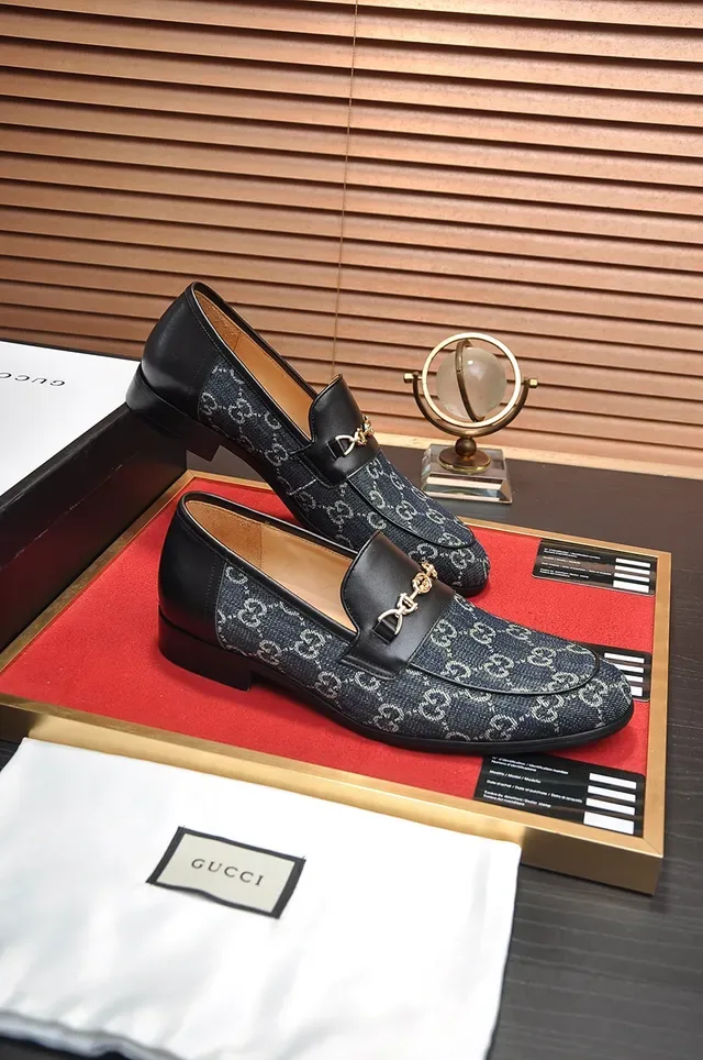 Gucci Horsebit 1955 GG Monogram Canvas and Leather Loafers 4