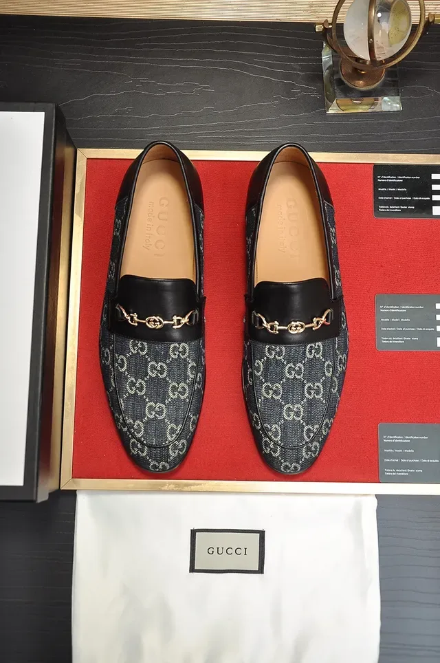 Gucci Horsebit 1955 GG Monogram Canvas and Leather Loafers 5