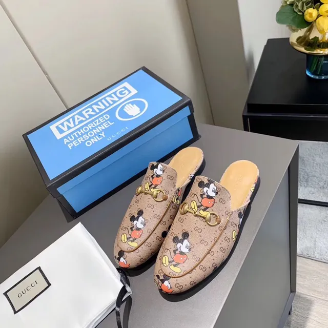 Gucci Horsebit 1955 Mickey Mouse Print Loafers 5