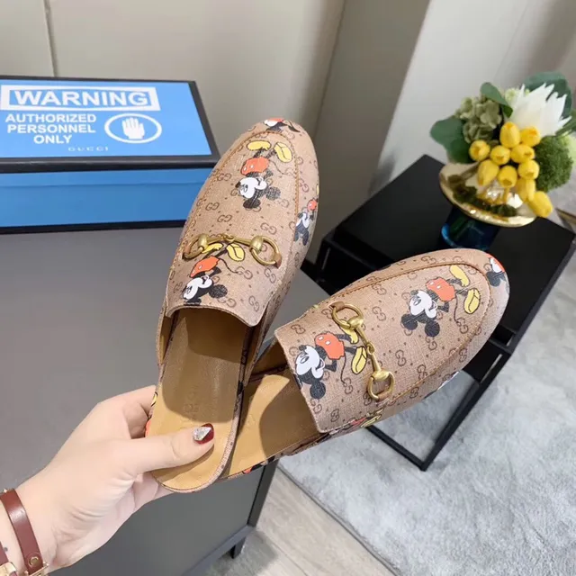 Gucci Horsebit 1955 Mickey Mouse Print Loafers 8