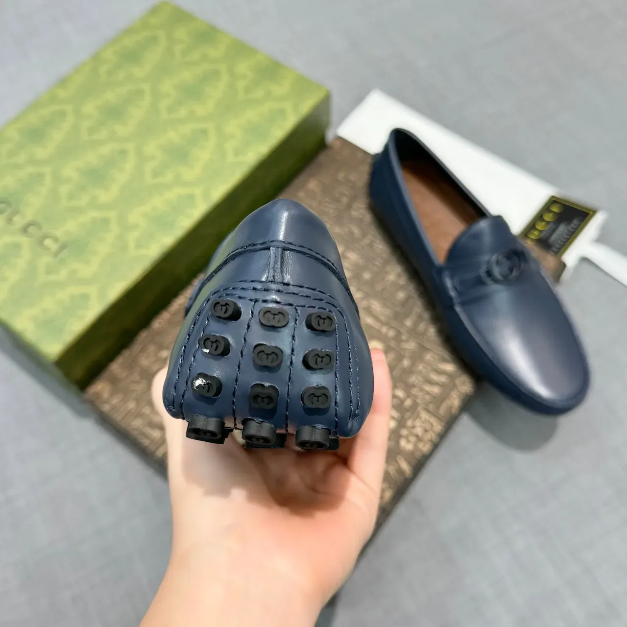 Gucci Horsebit 1955 Mocasines de Cuero Navy 4
