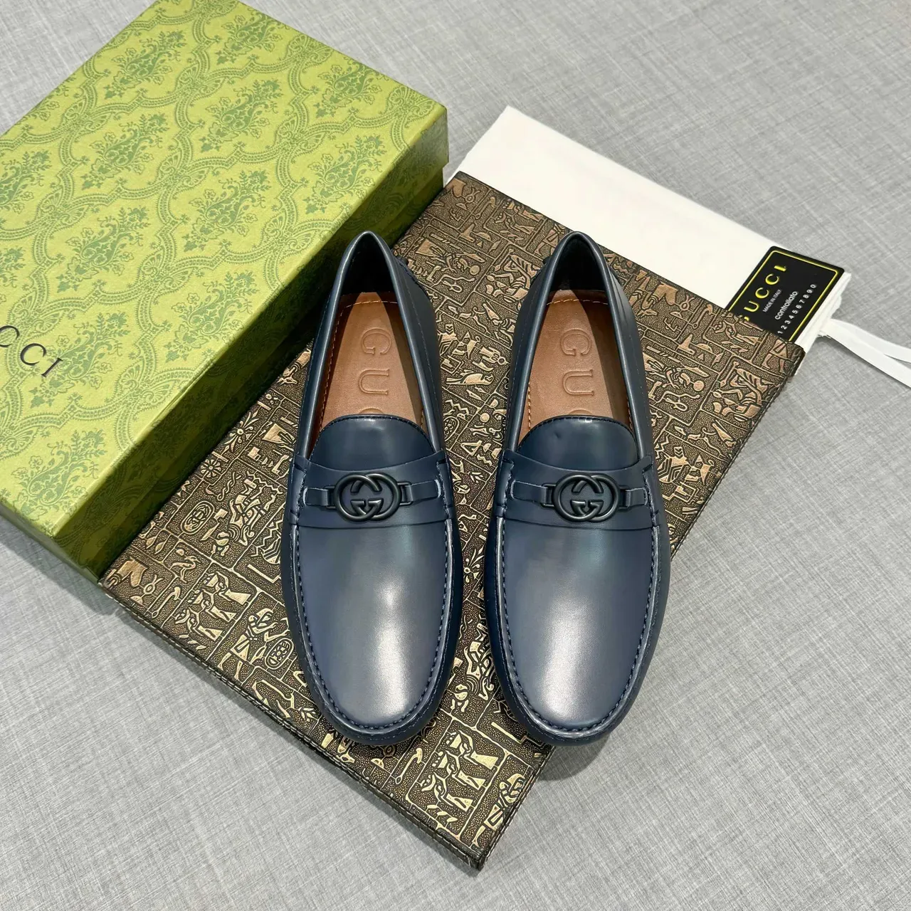 Gucci Horsebit 1955 Mocasines de Cuero Navy 6