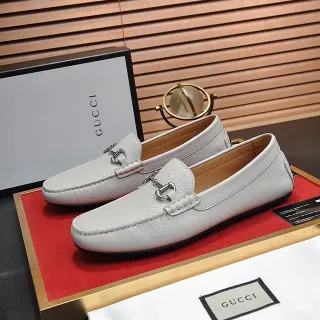 Gucci Horsebit 1955 Off-White Pebbled Leather 乐福鞋