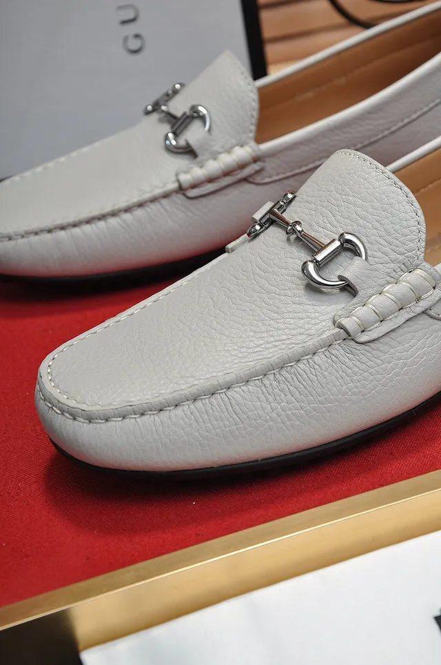 Gucci Horsebit 1955 Off-White Pebbled Leather mocassins 3