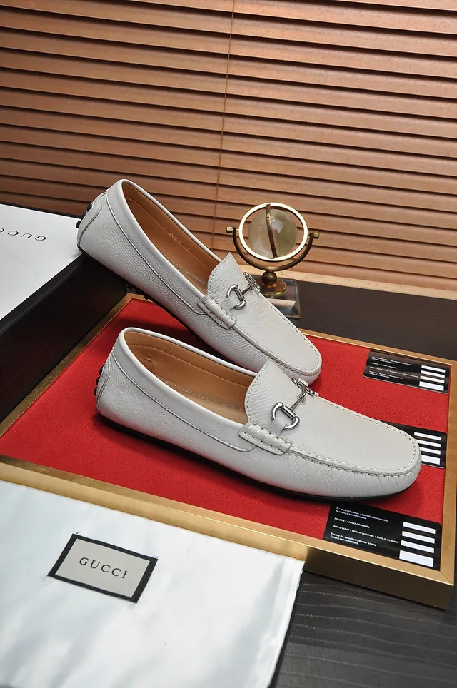 Gucci Horsebit 1955 Off-White Pebbled Leather mocassins 5