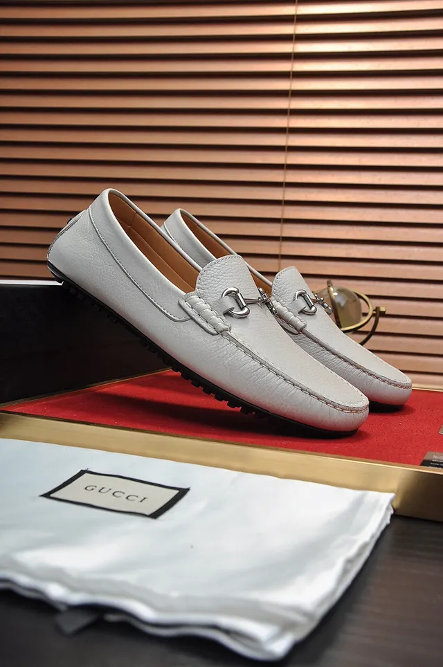 Gucci Horsebit 1955 Off-White Pebbled Leather mocassins 8