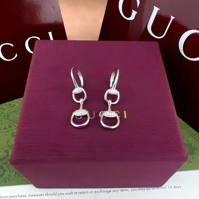 Gucci Horsebit 1955 Pavé Stone Horsebit Earrings 7