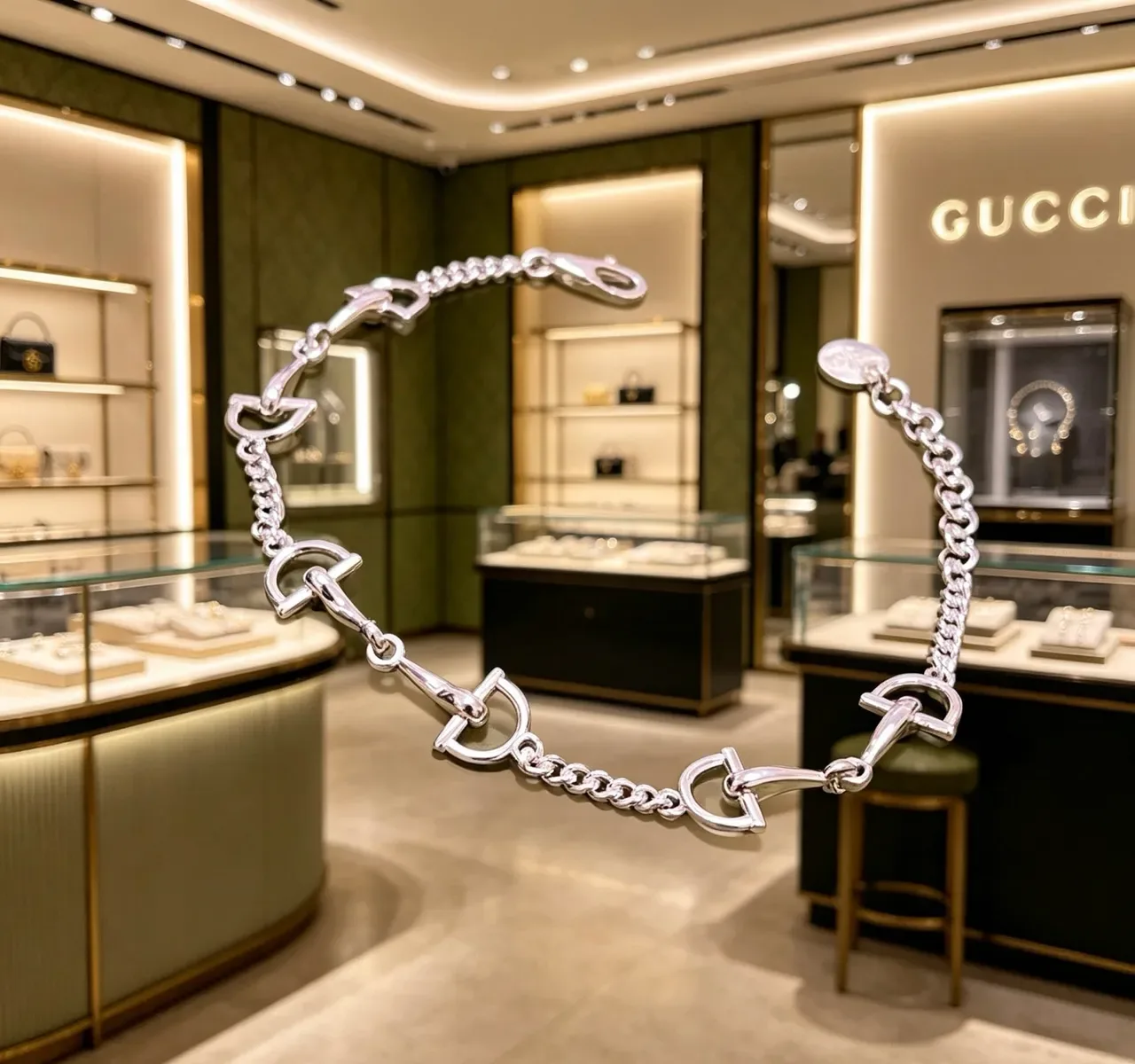 Gucci Horsebit 1955 Silver-Tone Horsebit Link Bracelet 6