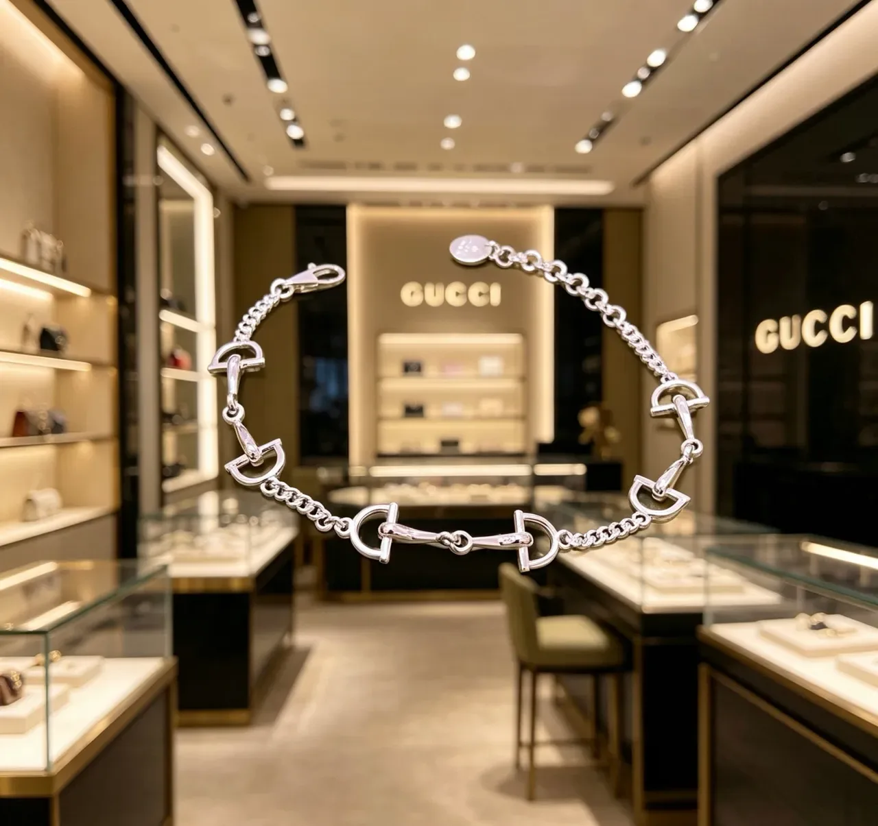 Gucci Horsebit 1955 Silver-Tone Horsebit Link Bracelet 7