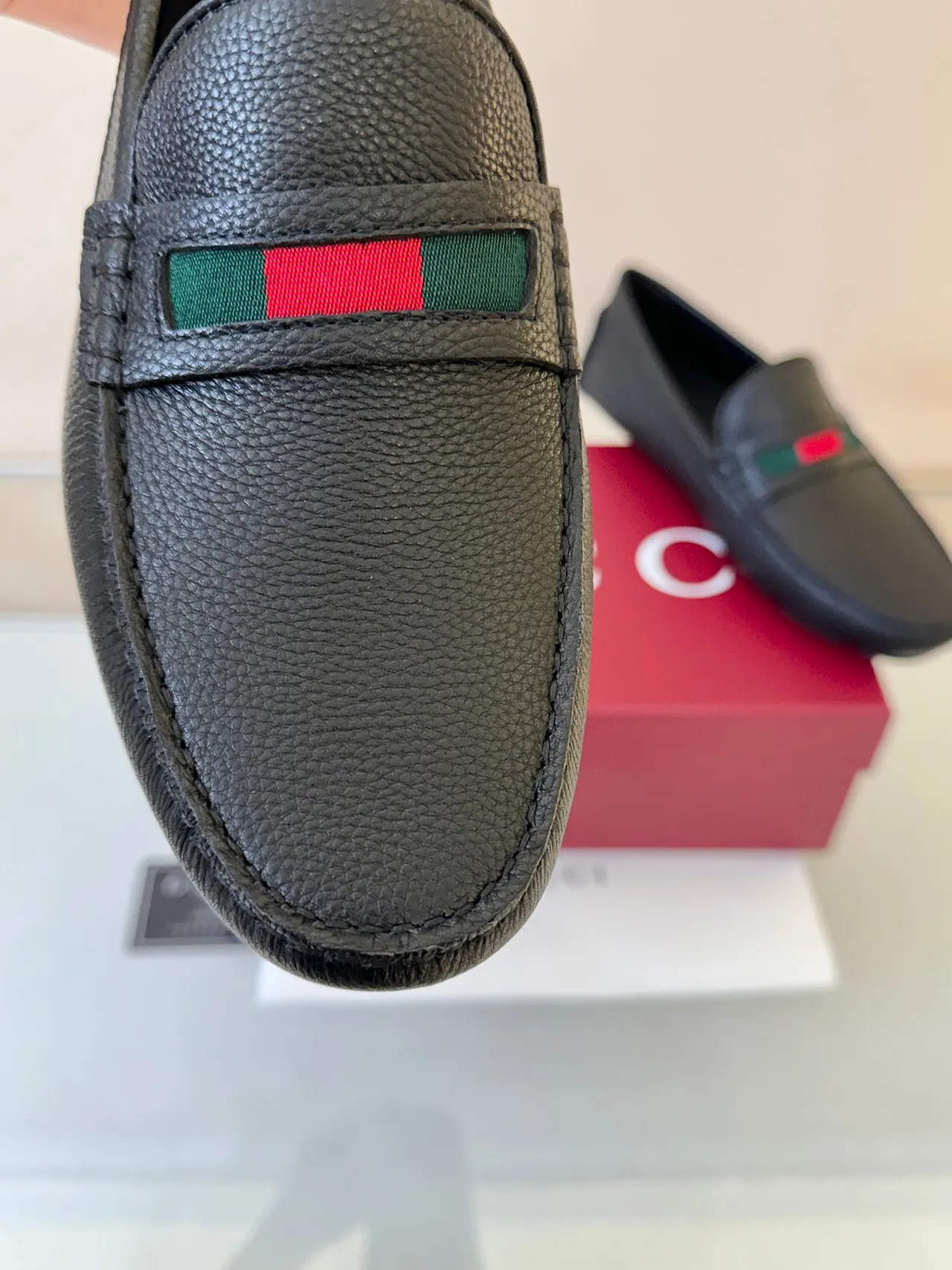 Gucci Horsebit 1955 Web Stripe Black Loafers 3