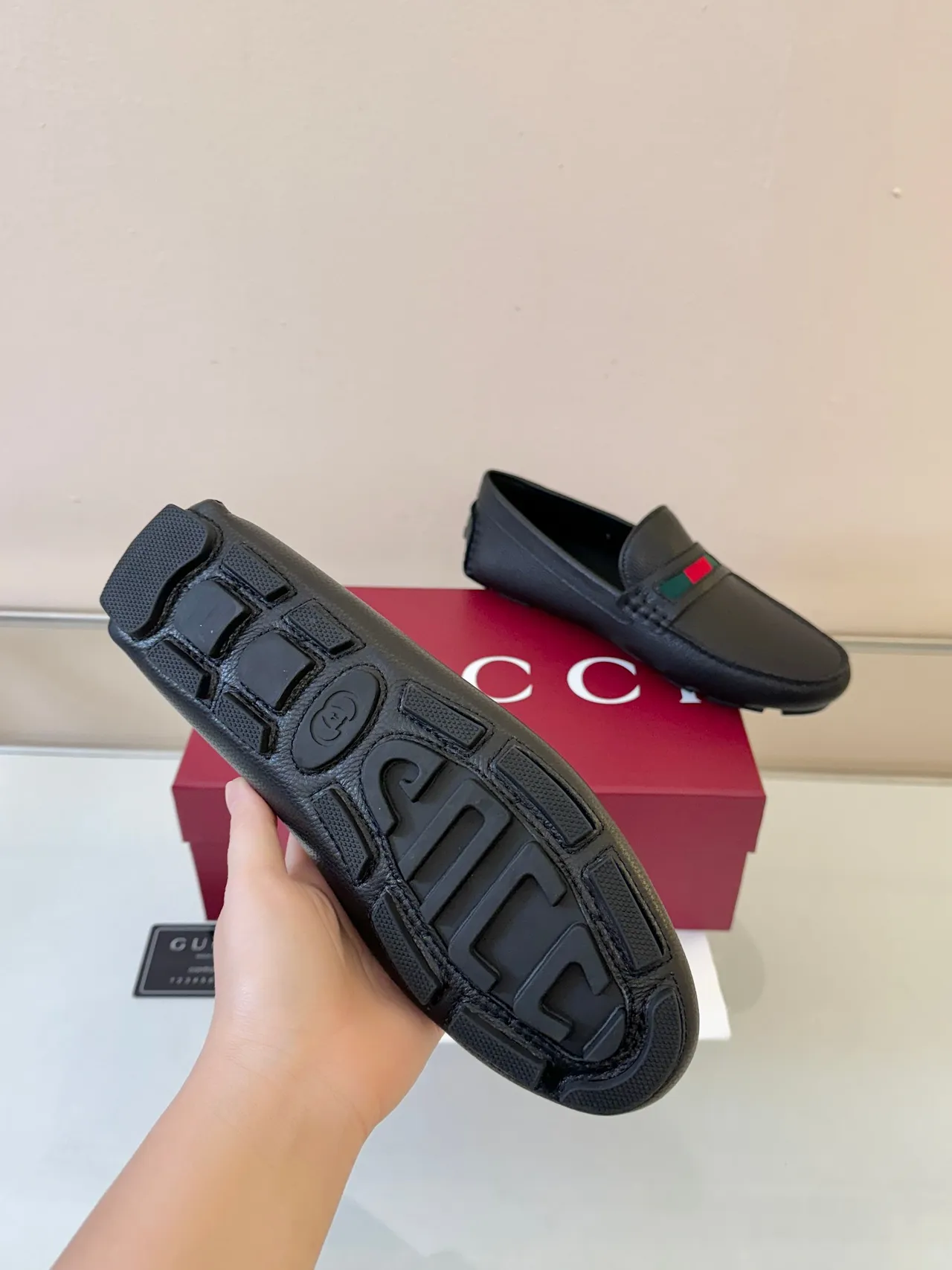 Gucci Horsebit 1955 Web Stripe Black Loafers 5