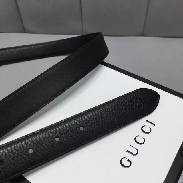 Gucci Interlocking G Belt Black Two-Tone Leather Belt 7
