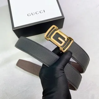 Gucci Interlocking G Buckle কালো চামড়ার বেল্ট