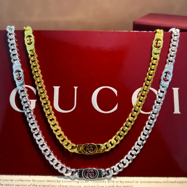 Gucci Interlocking G Curb Chain Silver-Tone Bracelet 8