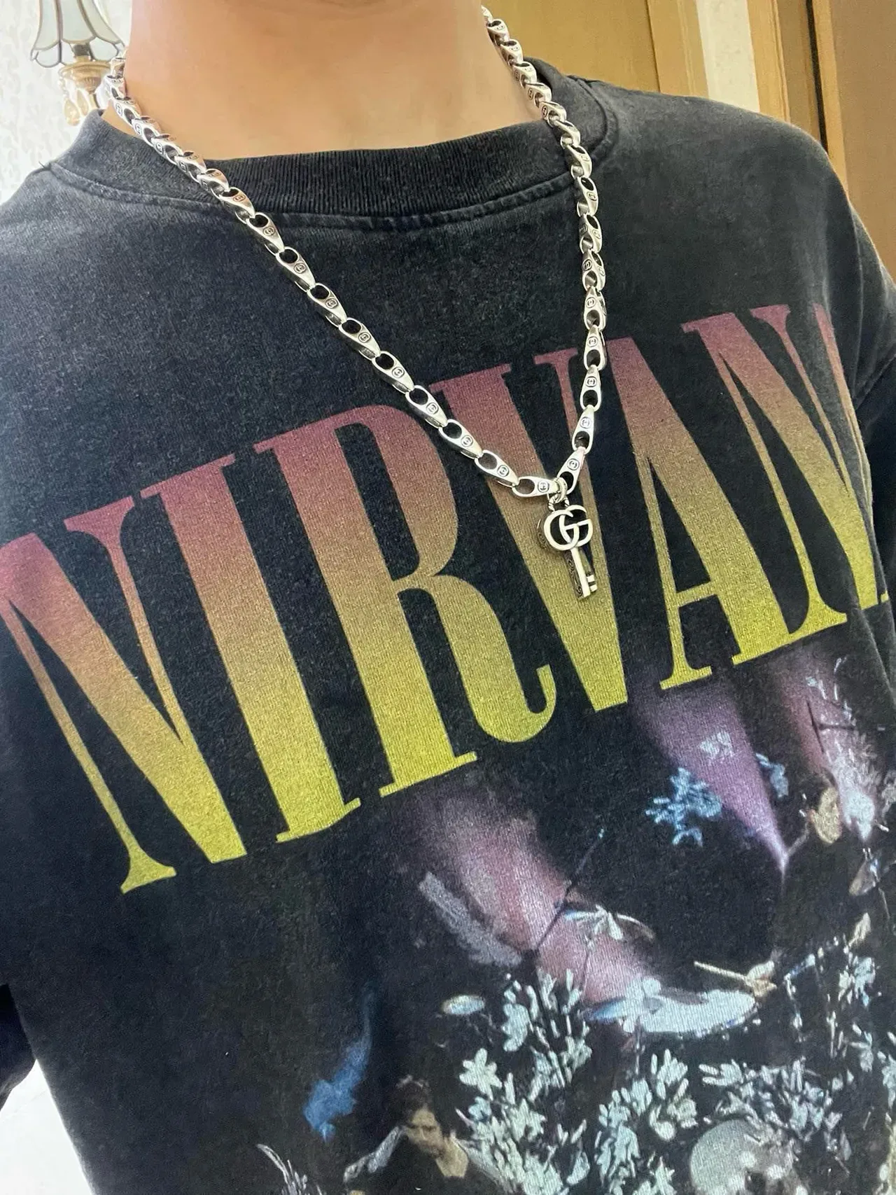 Gucci Interlocking G Logo Chain Key Pendant Necklace 5