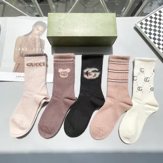 Gucci Logo and Motif Knit Socks
